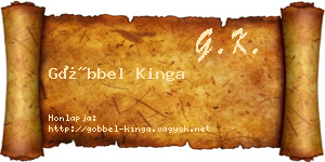 Göbbel Kinga névjegykártya